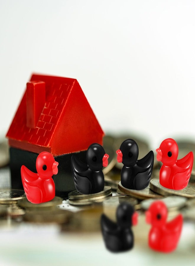 Rotatingpals 150 Pcs Valentine's Day Mini Ducks Resin Tiny Duck Little Small Figures Bulk for Valentines Party Dollhouse Aquarium Decor Micro Garden Landscape DIY Crafts(Red,Black) - Image 4